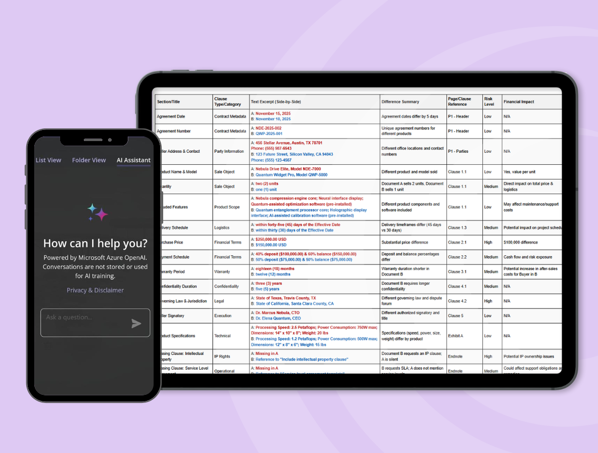Contract management - AI-Powered intelligence