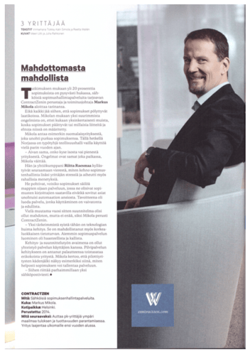 ContractZen Yrittäjä-lehdessä