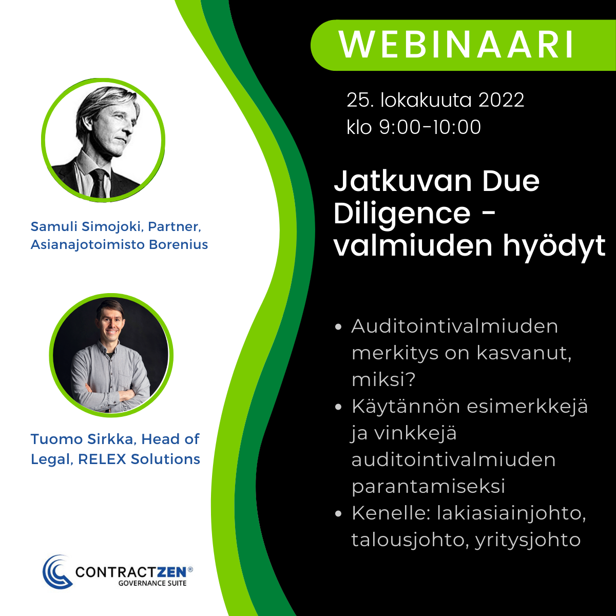 Regulaatio lisääntyy ja kilpailu kiristyy - jatkuvan Due Diligence -valmiuden hyödyt - Webinaari
