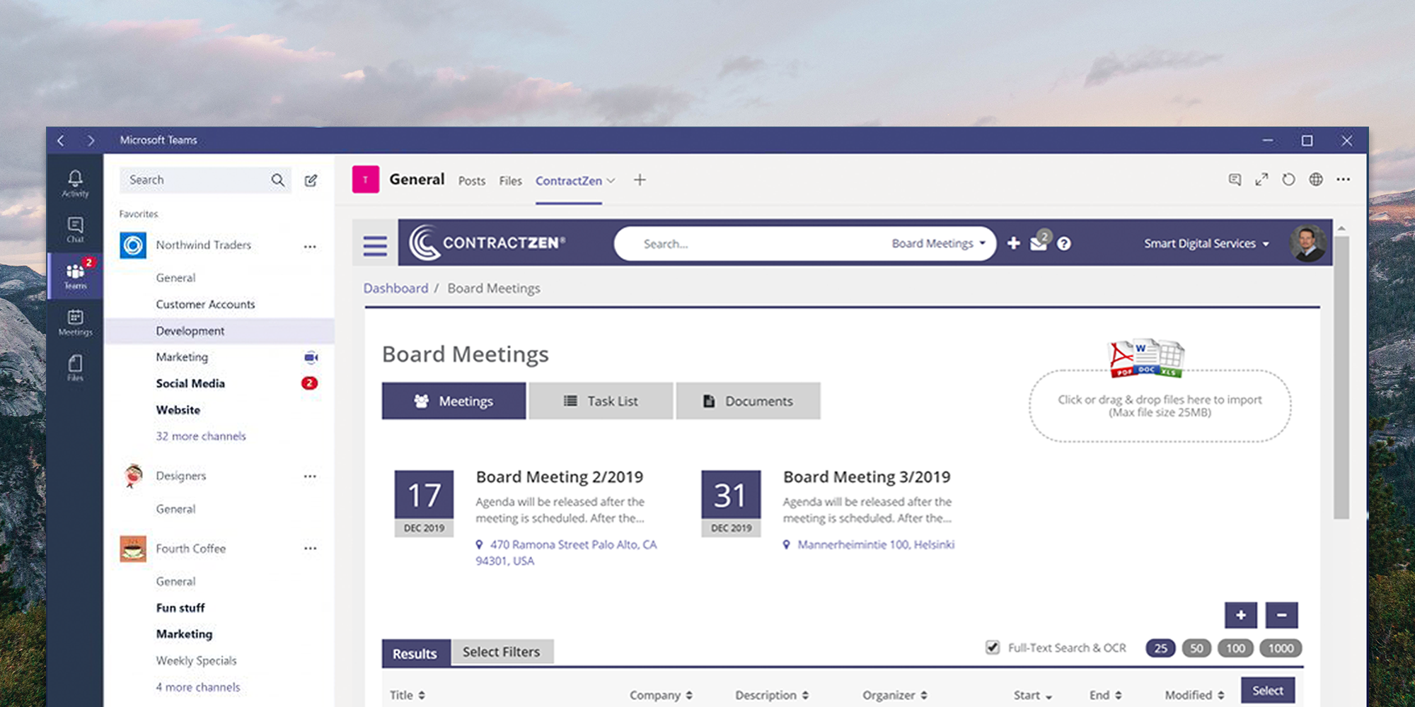 ContractZen Microsoft Teams –sovellus nyt saatavilla